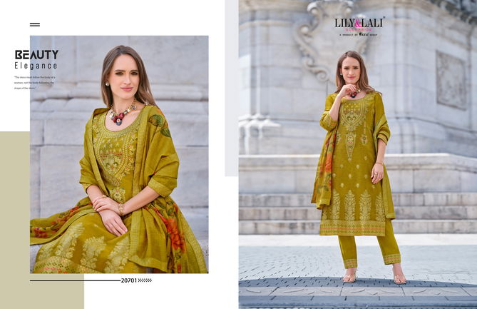 Lajjo By Lily And Lali Banarasi Jacquard Silk Readymade Suits Wholesale Online